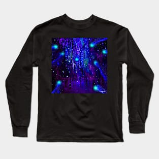 TREES MOON AND SHOOTING STARS Long Sleeve T-Shirt